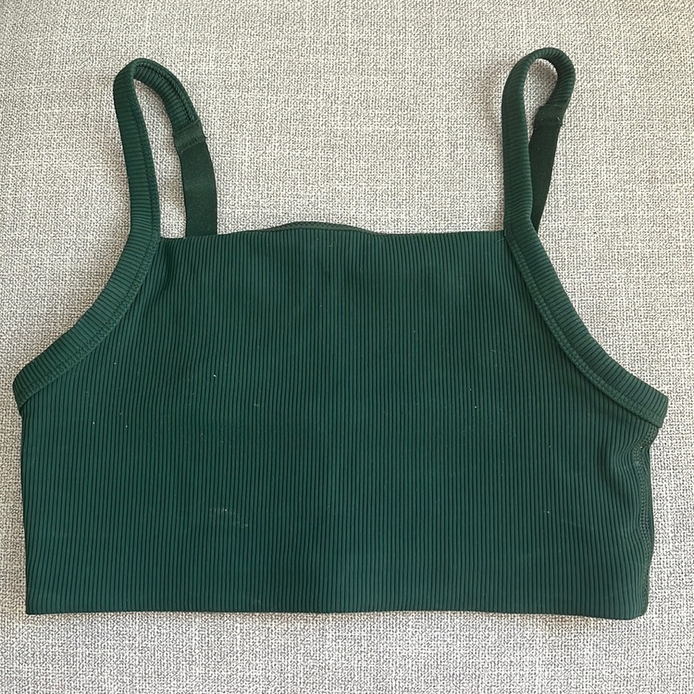 Aerie medium support sports bra - dark green